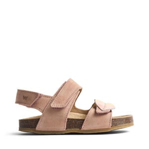 suède sandalen oudroze