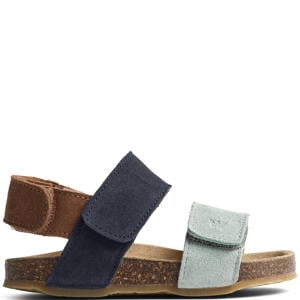 suède sandalen blauw