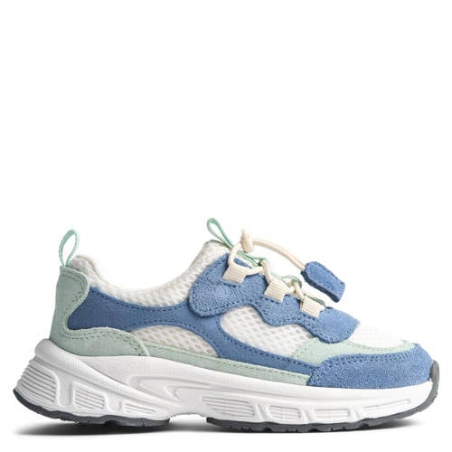 Wheat suède sneakers wit/blauw
