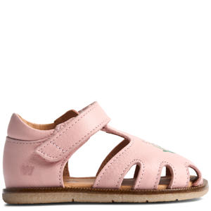 leren sandalen roze