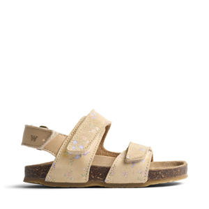 suède sandalen lichtgeel