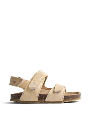 suède sandalen lichtgeel