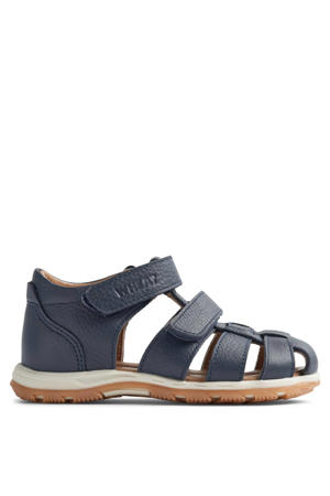 leren sandalen donkerblauw