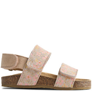 suède sandalen lichtroze