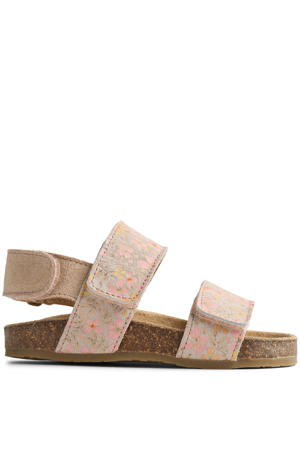 suède sandalen lichtroze