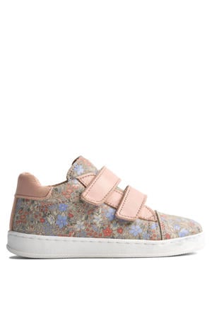 suède sneakers lichtroze/blauw