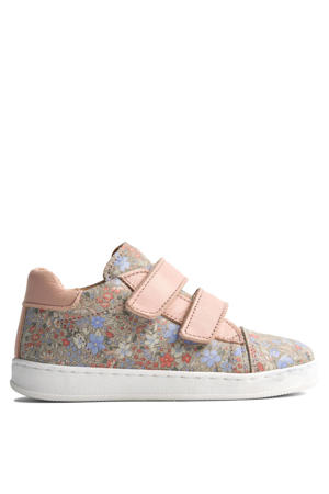 suède sneakers lichtroze/blauw