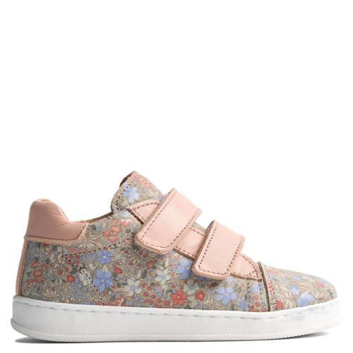 Wheat suède sneakers lichtroze/blauw