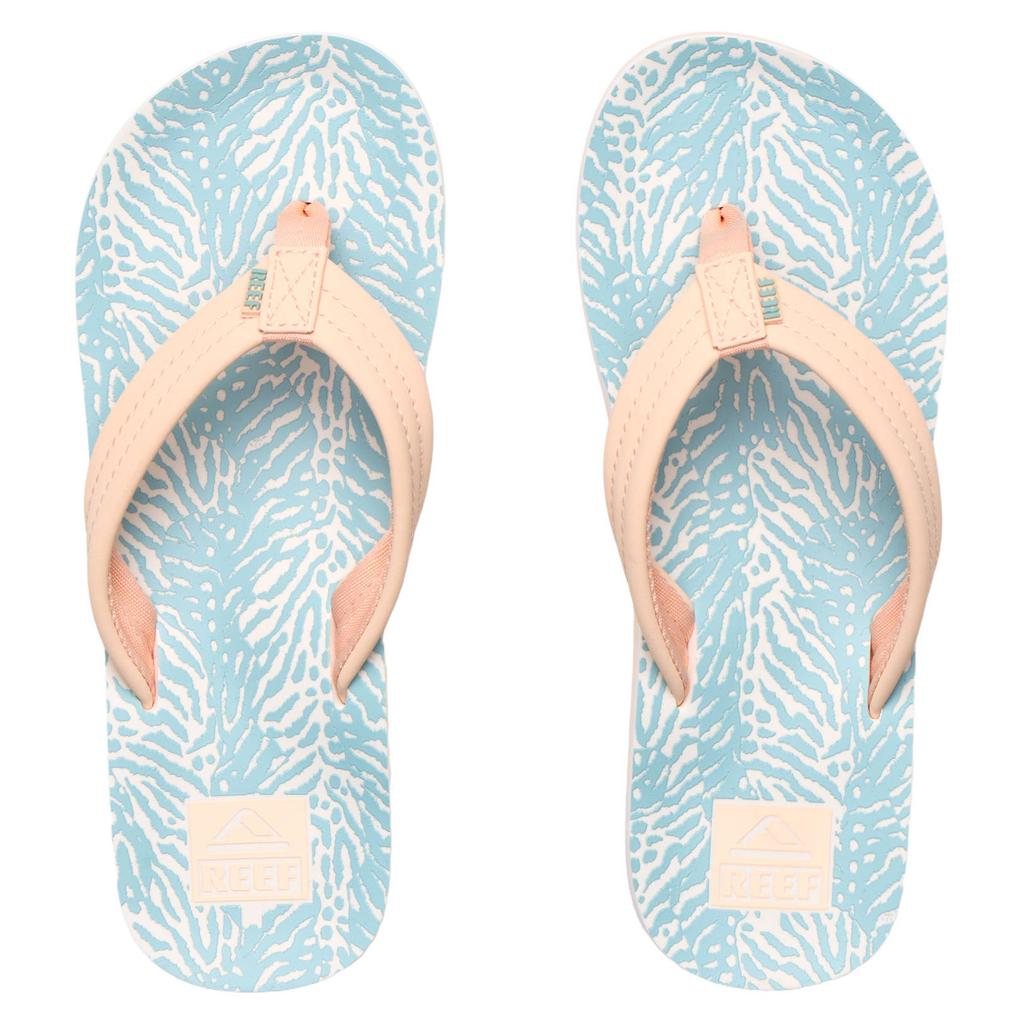 Blauwe meisjes Reef Kids Ahi teenslippers koraal van 97% rubber plastic/3% textiel