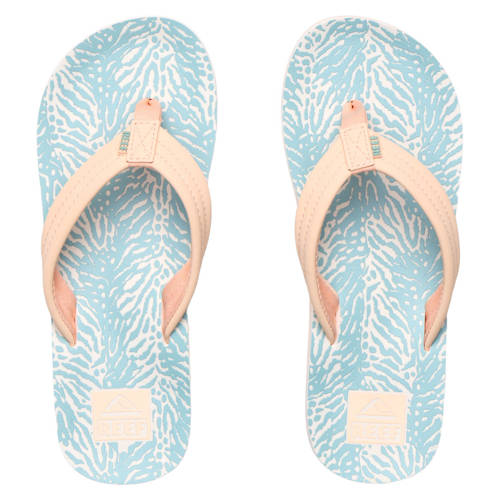 Reef Kids Ahi teenslippers blauw/koraal