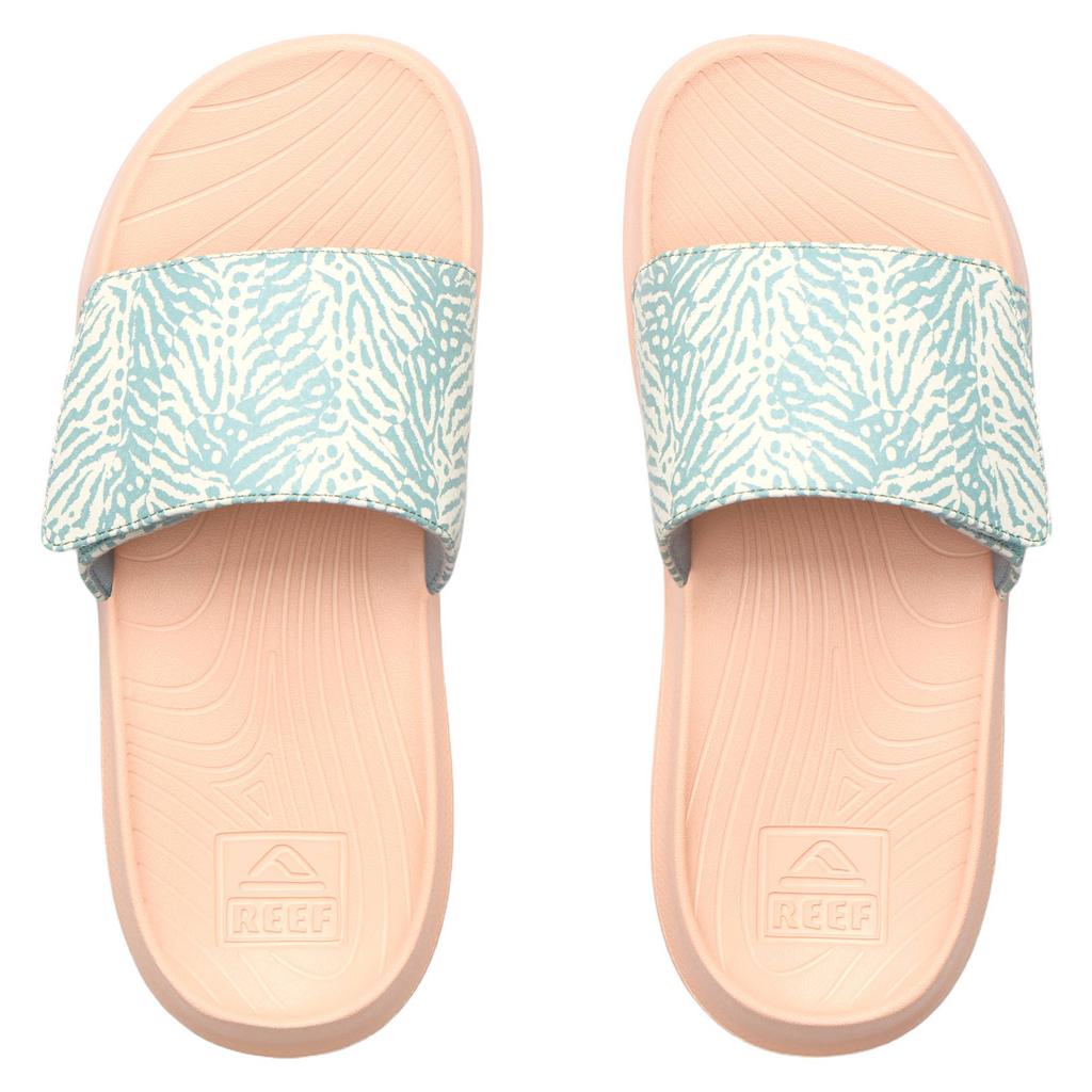 Blauwe meisjes Reef badslippers koraal van 100% rubber plastic