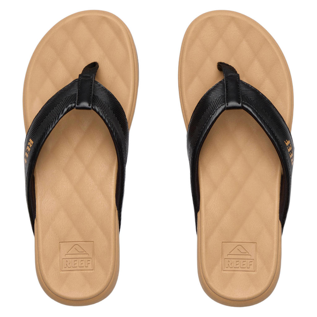 Zwarte meisjes Reef teenslippers van 99% rubber plastic/1% textiel