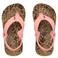 Reef teenslippers met hielbandje panterprint/roze
