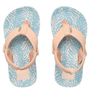 teenslippers blauw/koraal