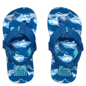 teenslippers met hielbandje donkerblauw