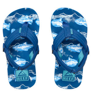 teenslippers met hielbandje donkerblauw
