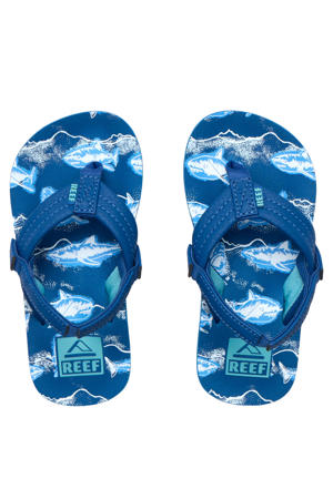 teenslippers met hielbandje donkerblauw