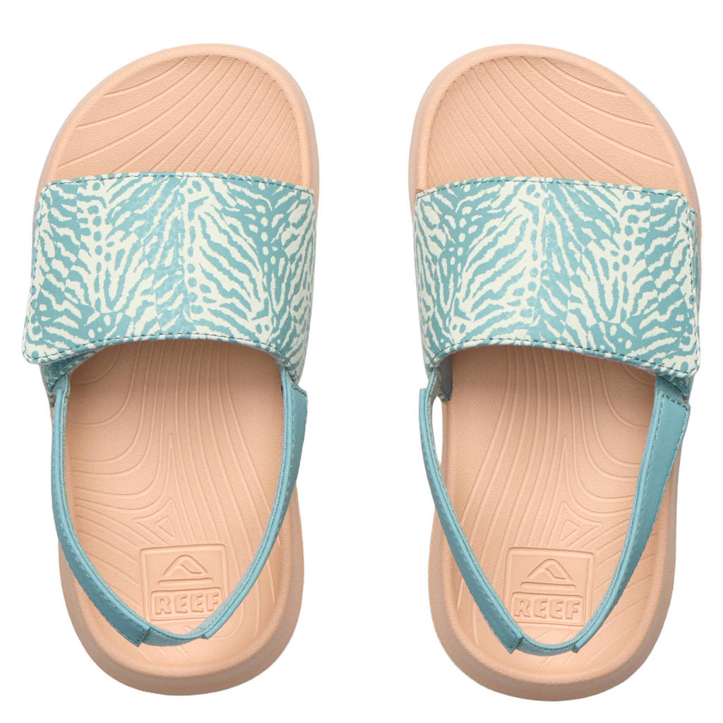 Blauwe meisjes Reef slippers koraal van 100% rubber plastic