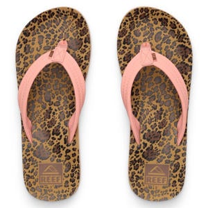 Kids Ahi slippers panterprint/roze
