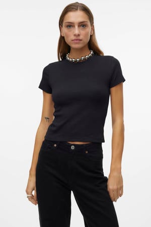 jersey T-shirt zwart