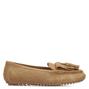 Taya suède mocassins lichtbruin
