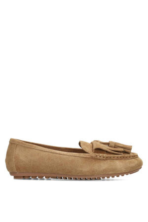 Taya suède mocassins lichtbruin