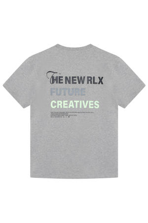 T-shirt met backprint grijs