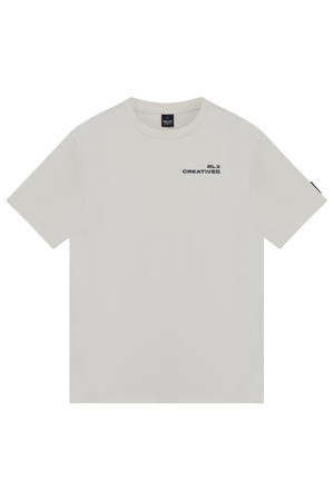 T-shirt met backprint lichtgrijs