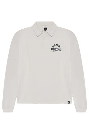 sweater met backprint grijs