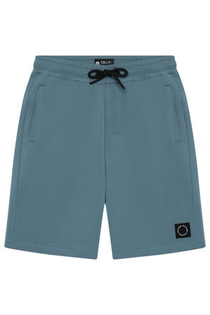 straight regular waist sweatshort blauw