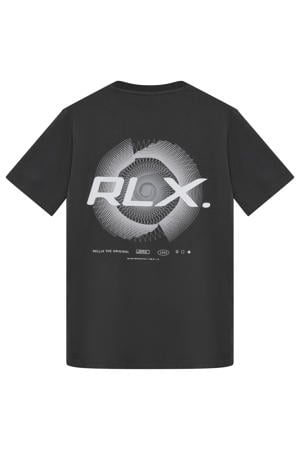 T-shirt met backprint grijs