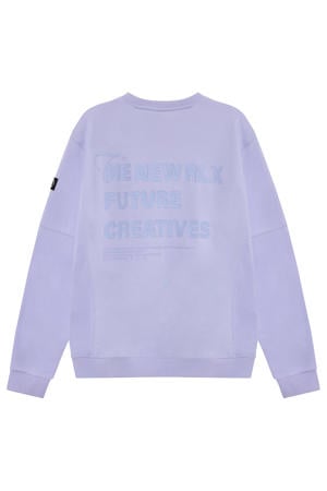 sweater met backprint paars