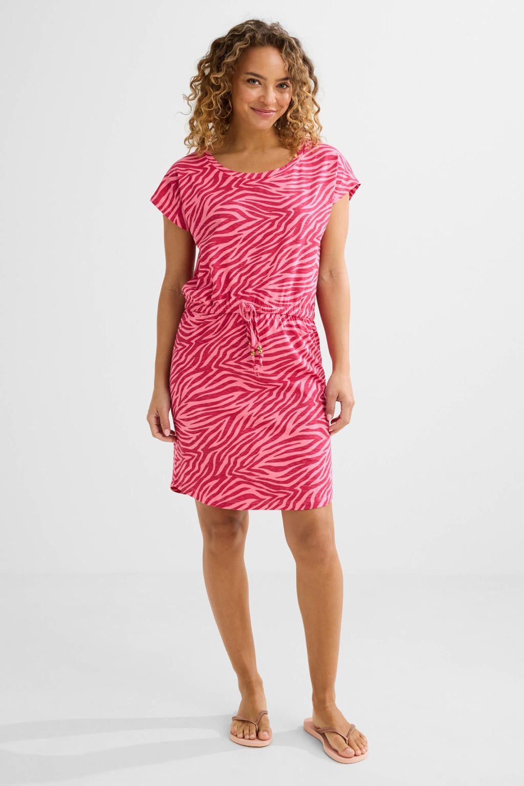 BEACHWAVE strandjurk roze/fuchsia