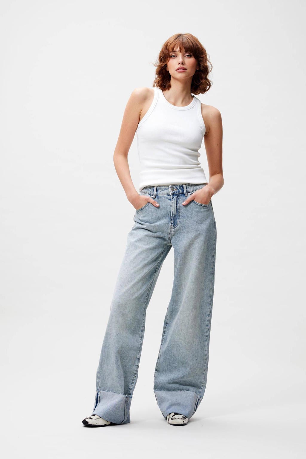 Light blue denim dames Catwalk Junkie loose fit jeans van denim met regular waist en effen
