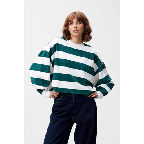 Catwalk Junkie gestreepte top wit afbeelding