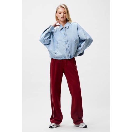 Catwalk Junkie wide leg regular waist broek rood afbeelding