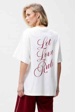 T-shirt met backprint wit