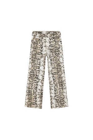 high waist wide leg jeans zand