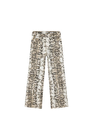 high waist wide leg jeans zand