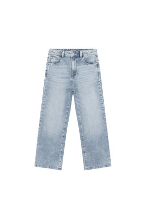high waist wide leg jeans light blue denim