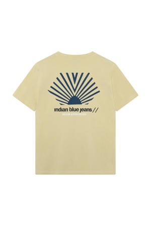 T-shirt met backprint geel
