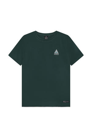 T-shirt met backprint donkergroen