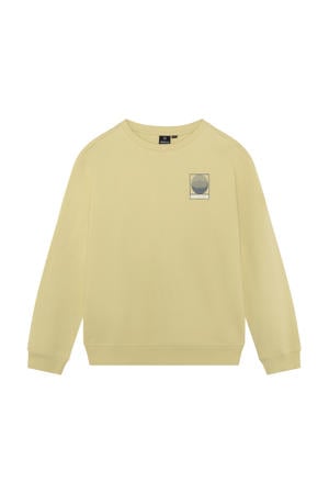 sweater met backprint geel