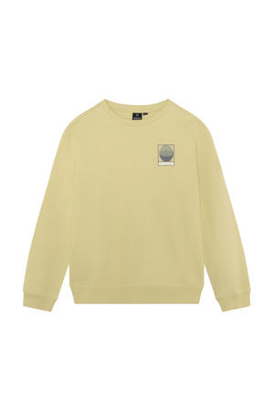 sweater met backprint geel