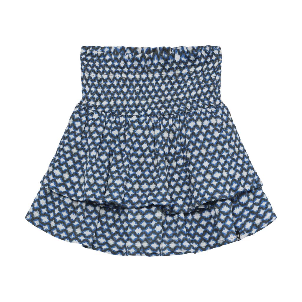 Blauw en grijze meisjes Indian Blue Jeans strokenrok gemaakt van polyester