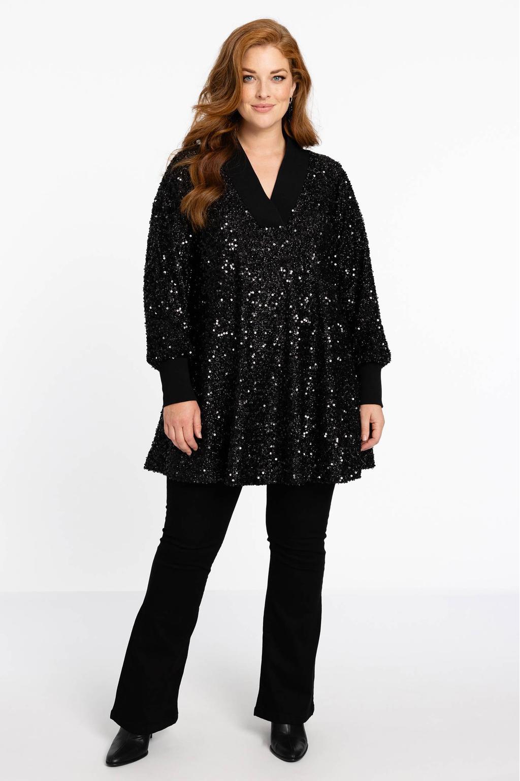 YOEK tuniek Plus Size - zwart