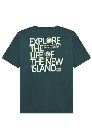 T-shirt met backprint donkergroen