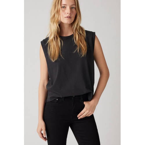 Levi's 721 high waist skinny jeans black denim afbeelding