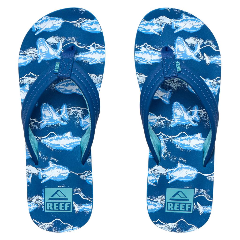 Blauwe meisjes Reef Kids Ahi teenslippers van 92% rubber plastic/7% textiel/1% other
