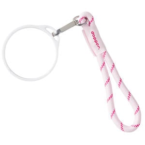 Wrist Cord - White Mug Ring - Cherry Pink